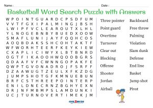 printable basketball word search cool2bkids