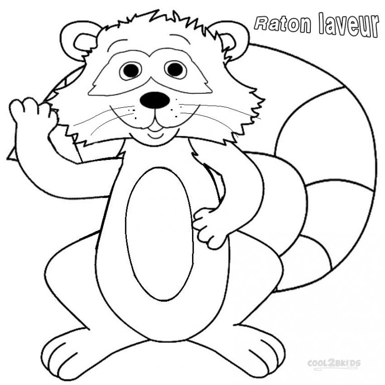 Coloriages  Raton Laveur  Coloriages Gratuits à Imprimer