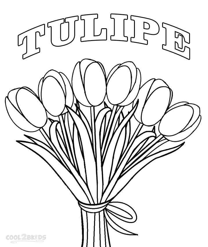 Coloriages De Fleurs Tulipe Dessin Coloriage Fleur Dessin De Fleurs ...