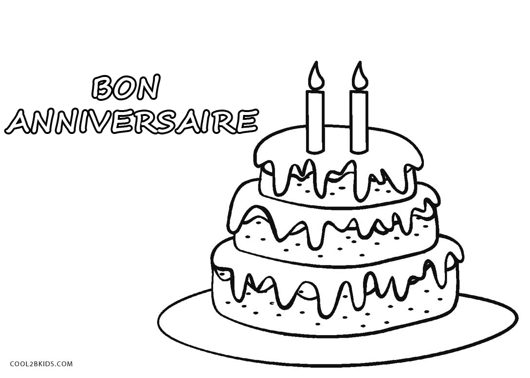 Coloriages Gateau Anniversaire Coloriages Gratuits A Imprimer