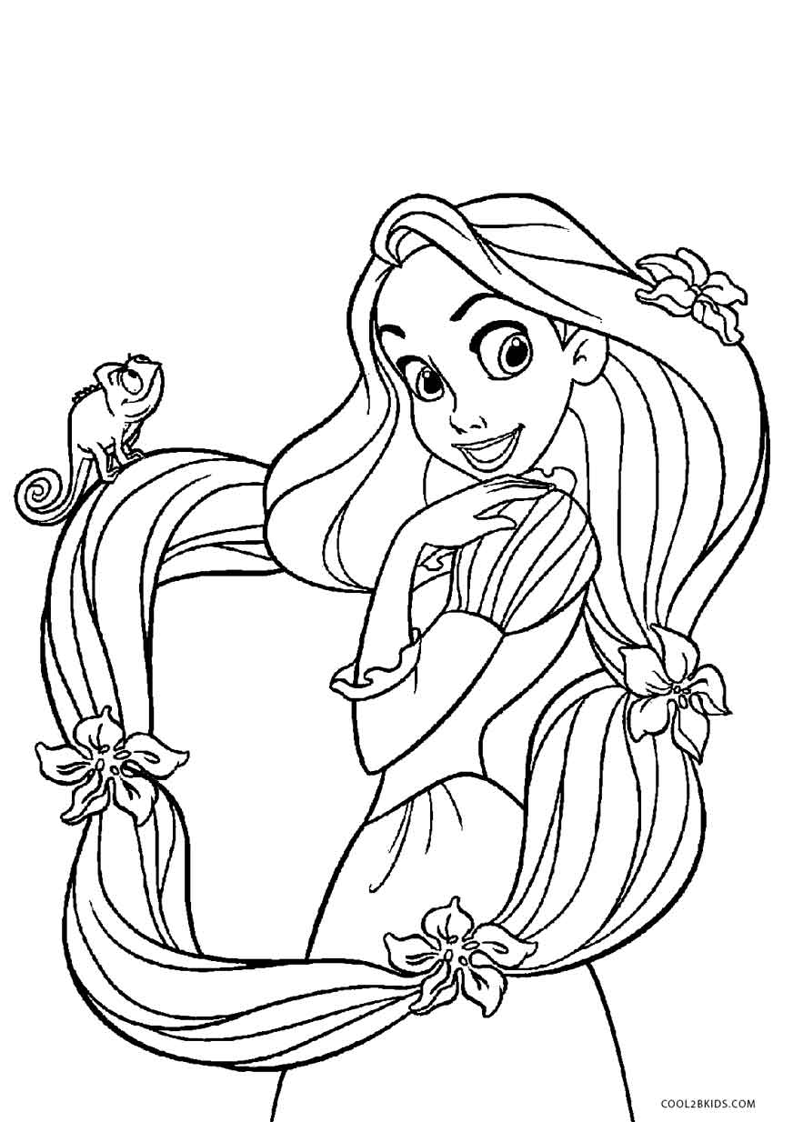 Coloriage Disney Raiponce à Imprimer Gratuit pour Adultes et Enfants 