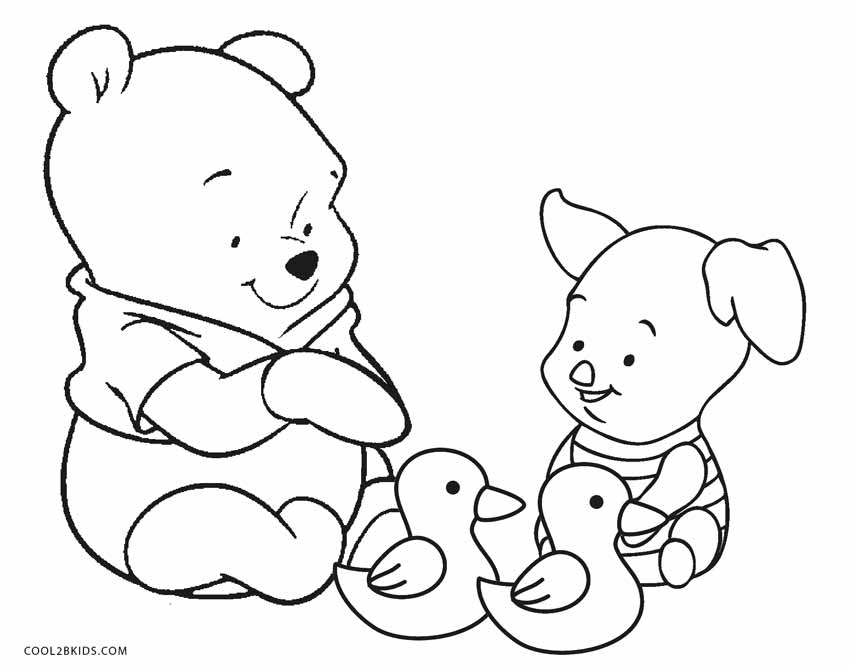 Coloriage Winnie Ourson Bebe Disney Dessin Disney Bebe à imprimer