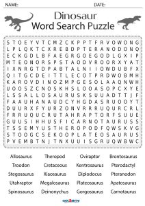 printable dinosaur word search cool2bkids