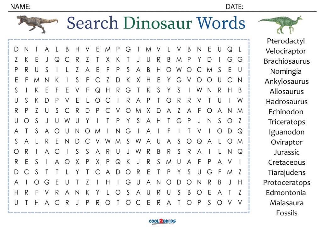 dinosaur word game