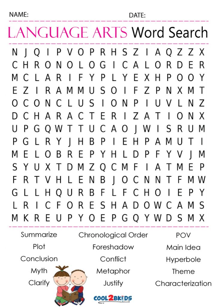 Printable Art Word Search Cool2bKids Printable Art Word Search Cool2bKids