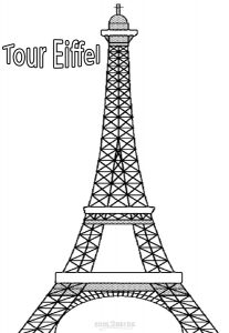 tour eiffel dessin a imprimer