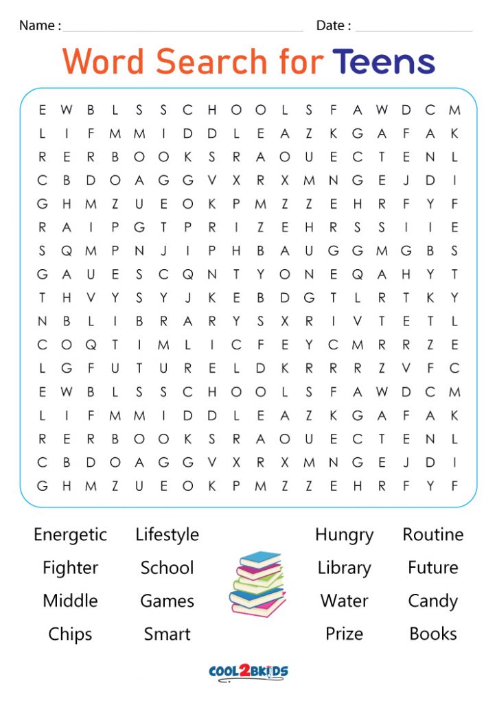 Word Search for Teens | Cool2bKids