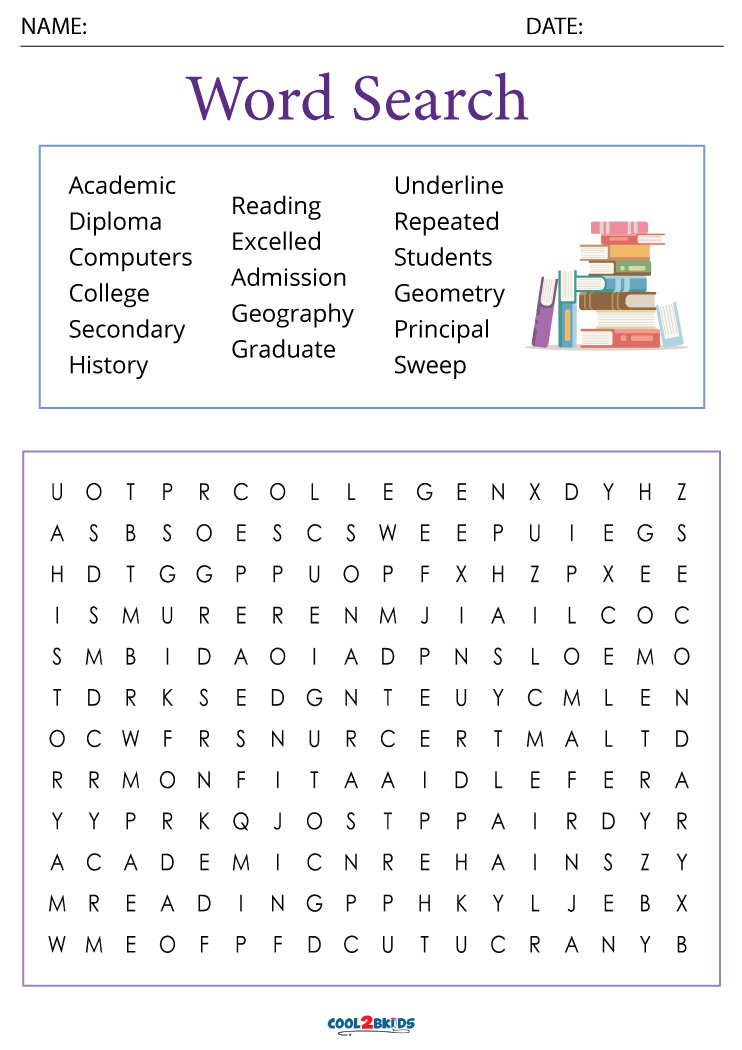 printable 6th grade word search cool2bkids