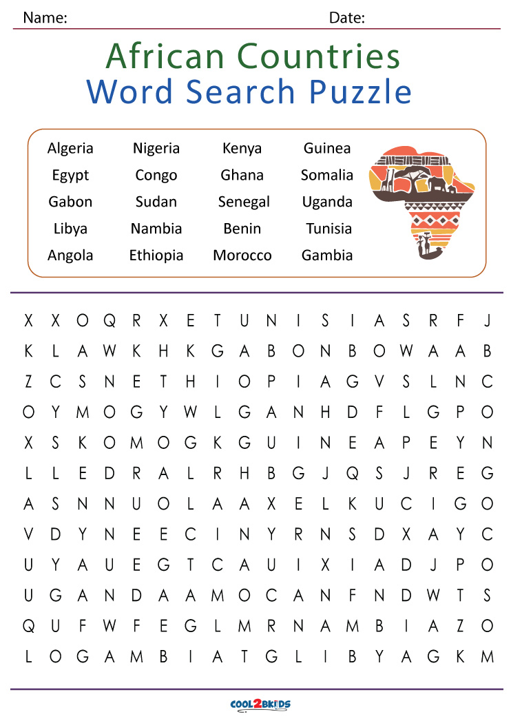 Printable Countries Word Search Cool2bKids Printable Countries Word Search Cool2bKids