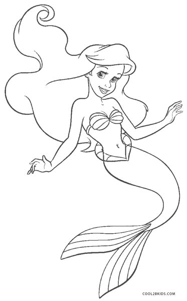 Dessins Gratuits à Colorier - Coloriage Princesse Disney Ariel à imprimer