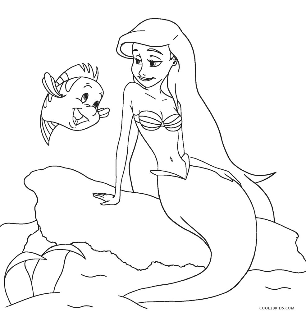 Dessins Gratuits à Colorier - Coloriage Princesse Disney Ariel à imprimer