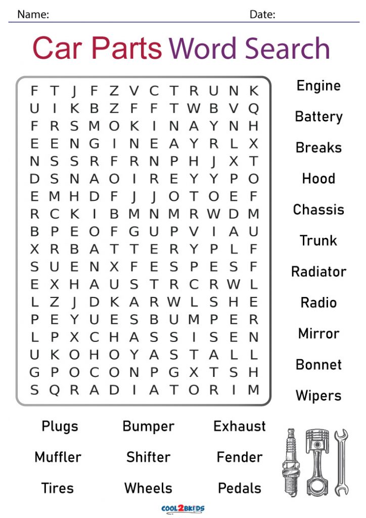 Printable Car Word Search Cool2bKids Printable Car Word Search Cool2bKids