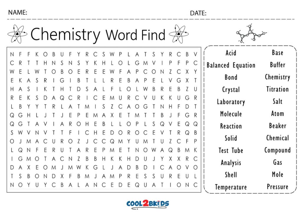 Chemistry Terms Word Search Printable Englishbix - vrogue.co
