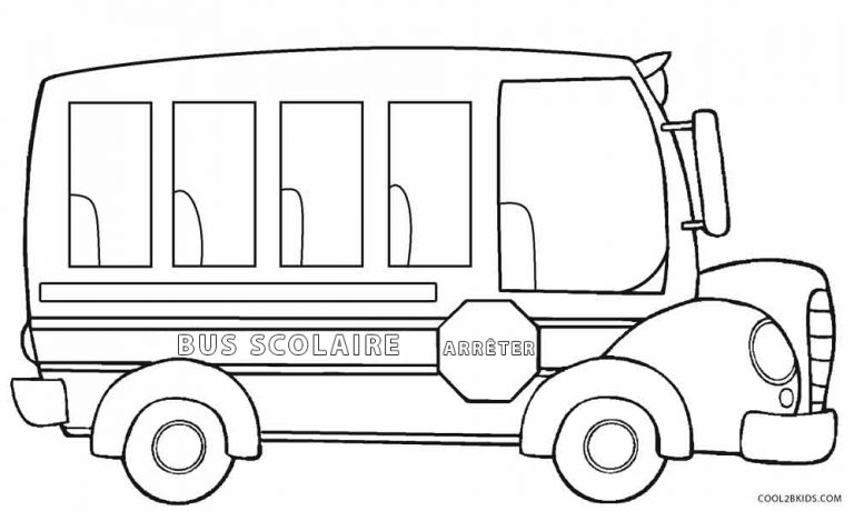 Coloriages  Autobus Scolaire  Coloriages Gratuits à Imprimer