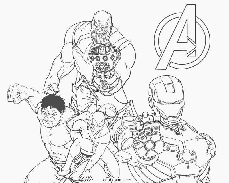 Coloriage Avengers à imprimer gratuitement