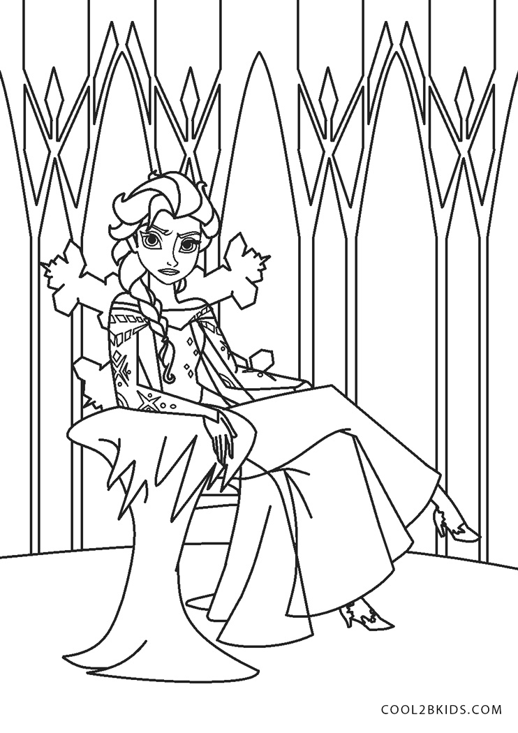 Coloriages  Elsa  Coloriages Gratuits à Imprimer