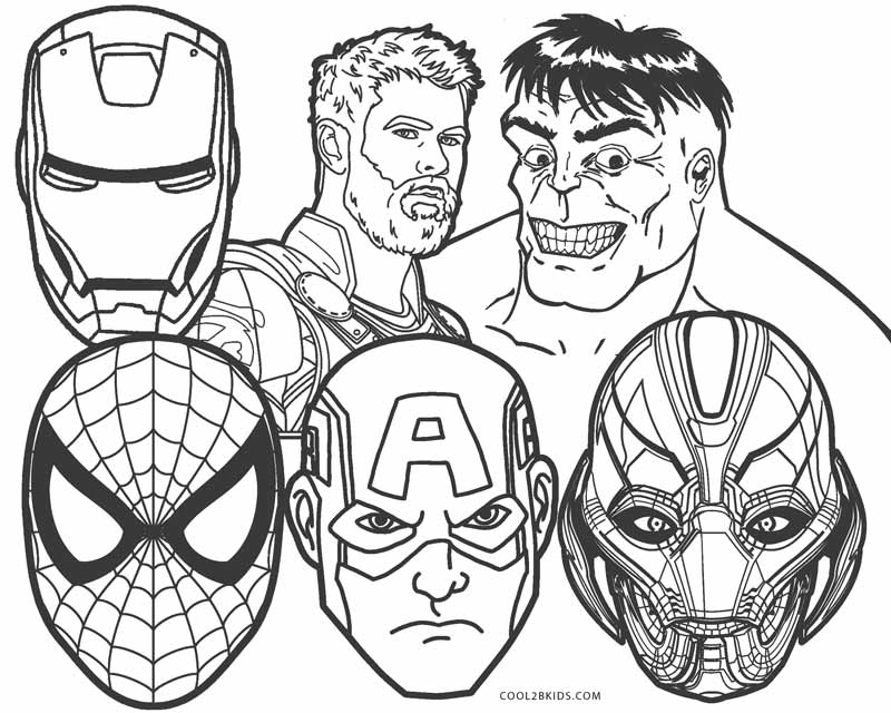 Coloriage Marvel à imprimer sur