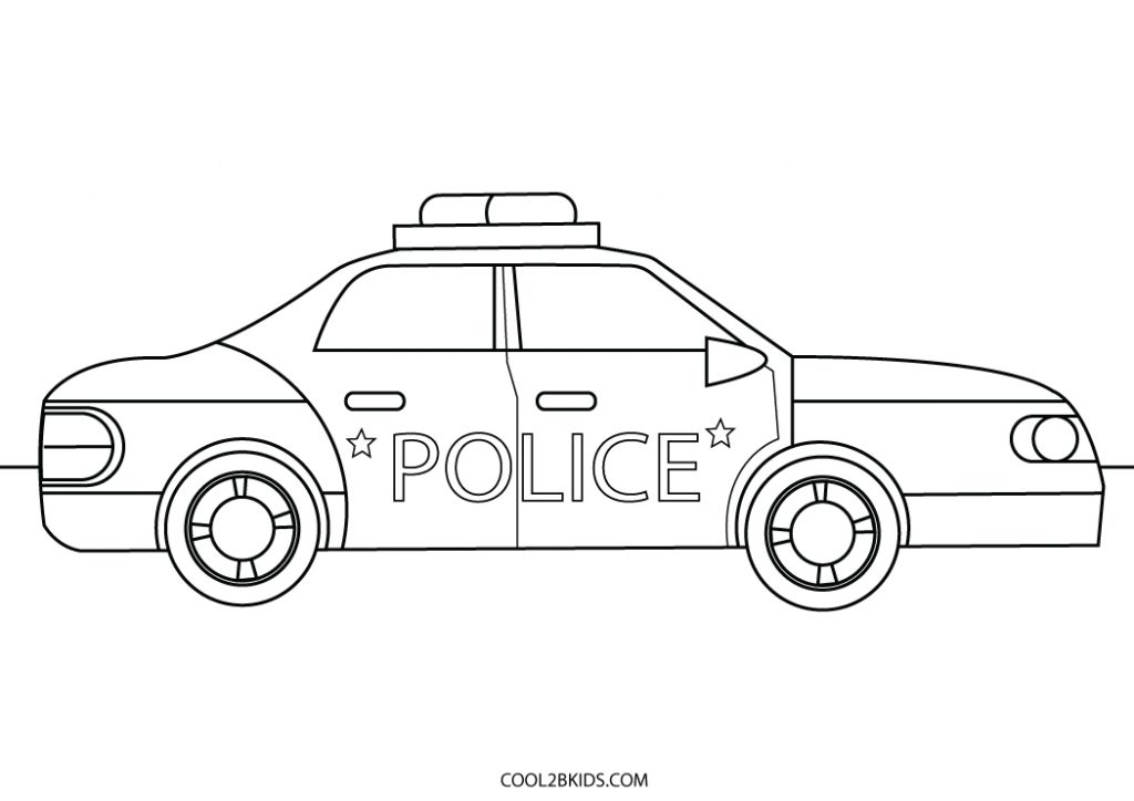 Police Car Printable Coloring Pages