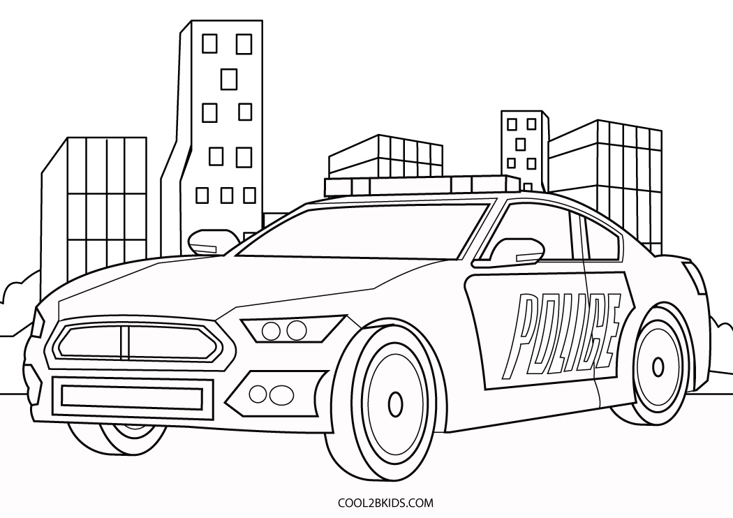 Free Printable Police Car Coloring Pages For Kids