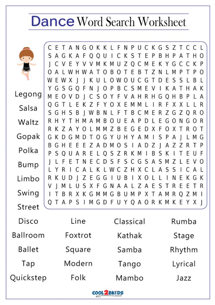 dance-word-search-printable