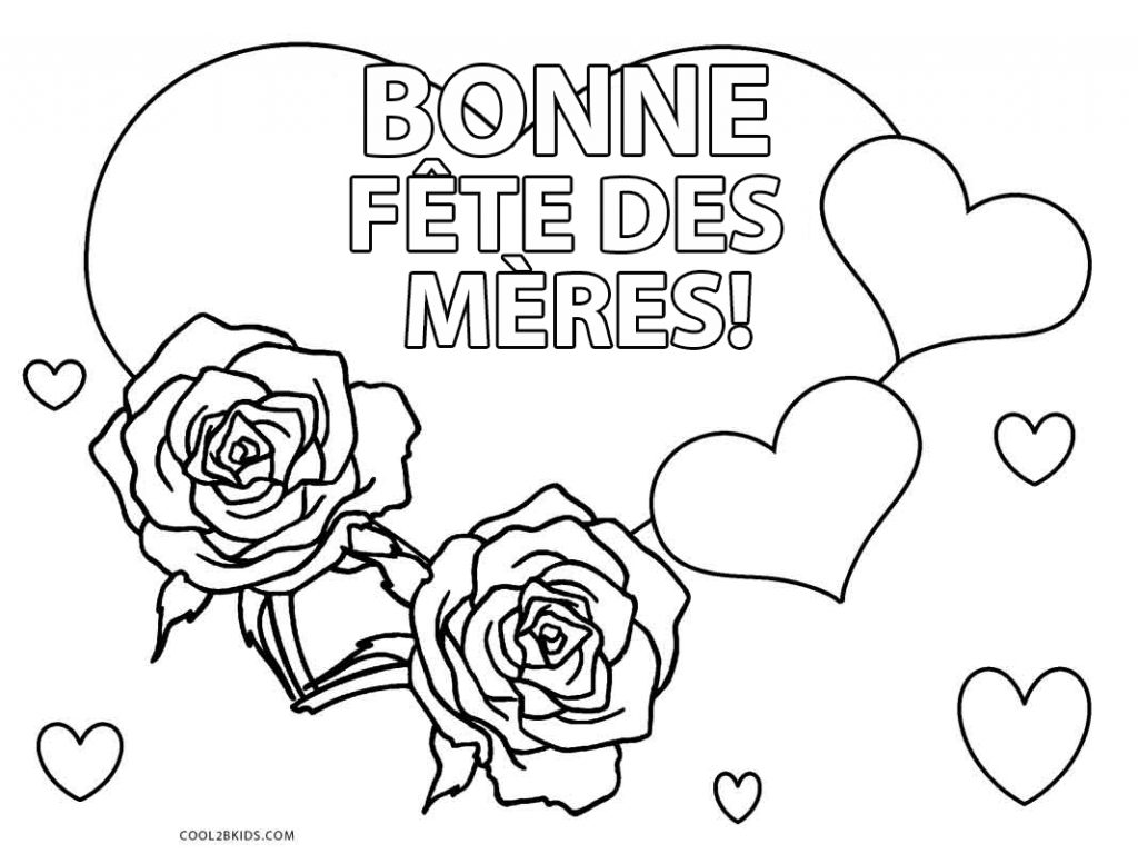 Coloriages F te Des M re Coloriages Gratuits Imprimer