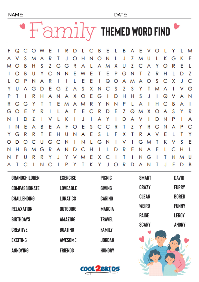 Printable word searches for adults cool2bkids