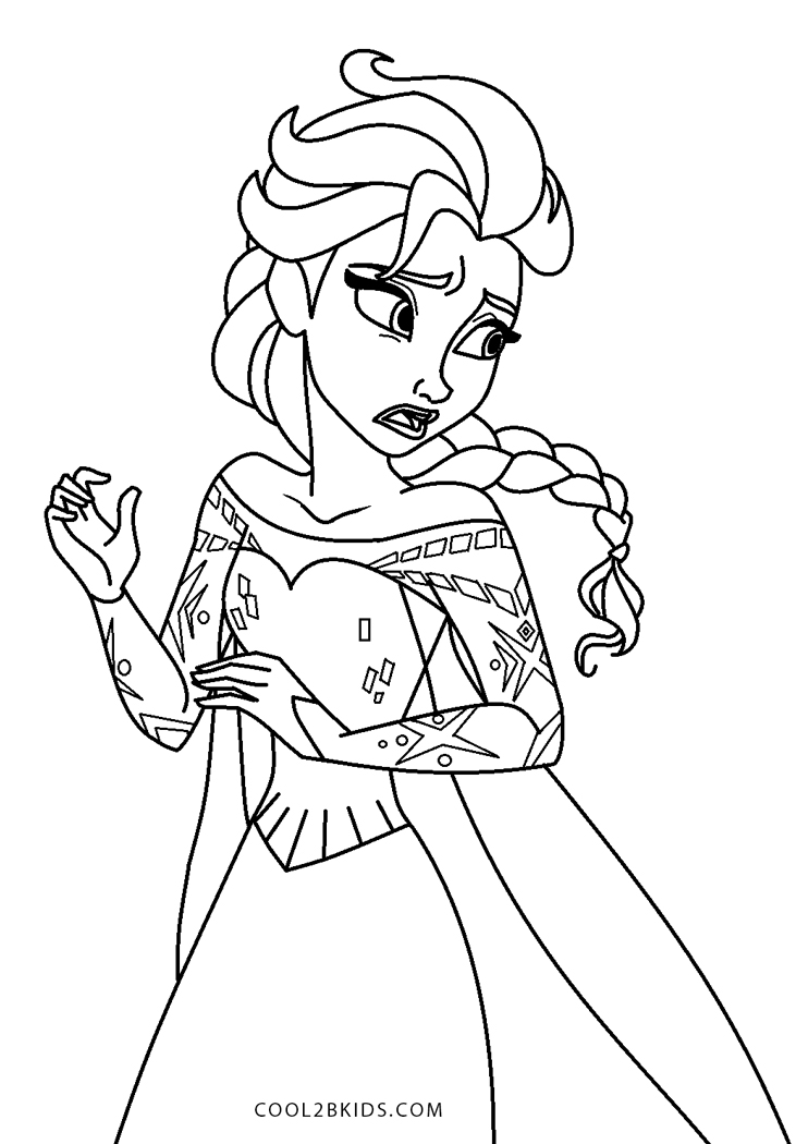 Coloriages  Elsa  Coloriages Gratuits à Imprimer