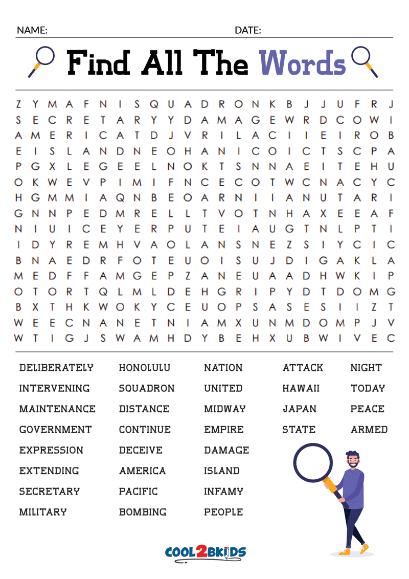 Printable Hard Word Search Cool2bKids