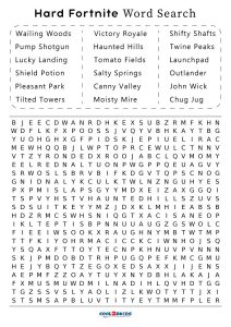 printable fortnite word search cool2bkids