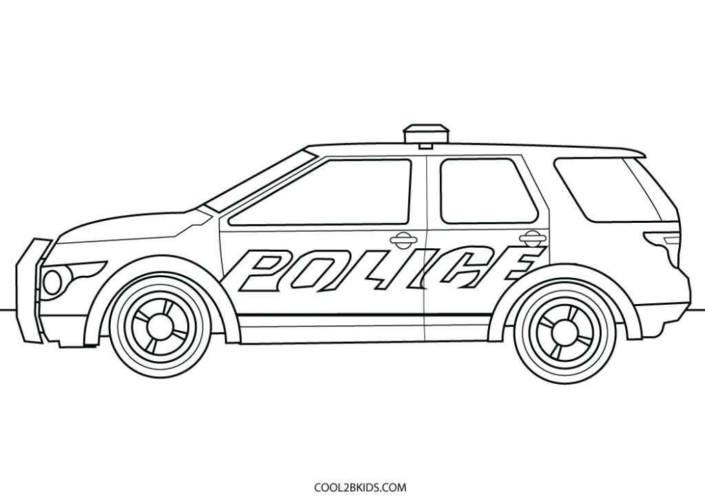 Free Printable Police Car Coloring Pages For Kids