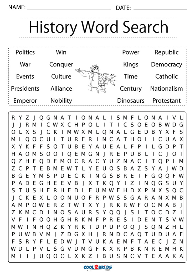 Black History Word Search Free Printable FREE PRINTABLE TEMPLATES
