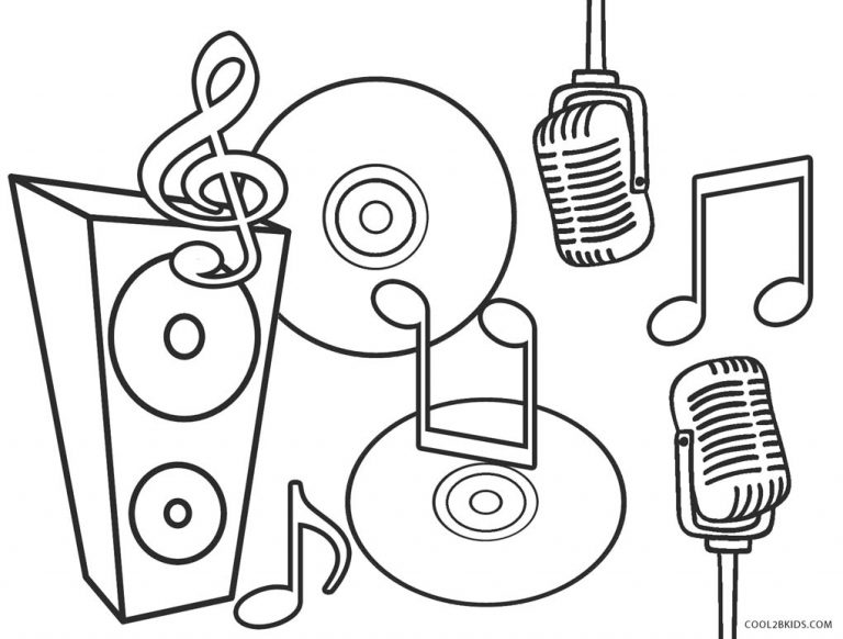 Coloriage De Musique Plus Une Belle Page De Garde Coloriages - Musique - Coloriages Gratuits à Imprimer
