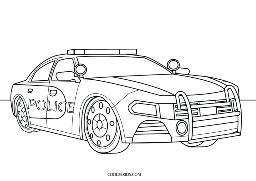 Police Officer Car Coloring Pages