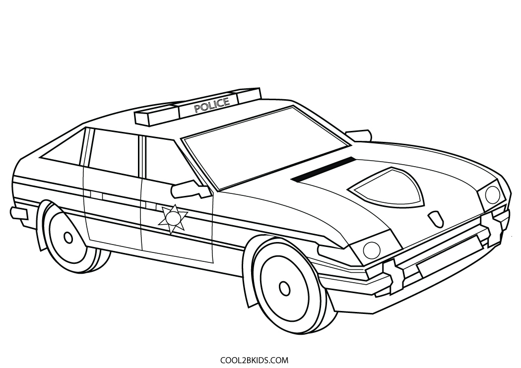 Printable Police Car Coloring Pages