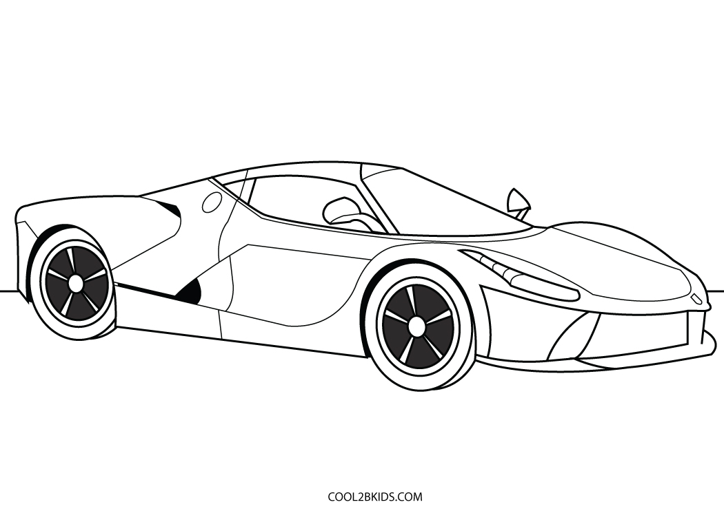 free printable sports car coloring pages for kids