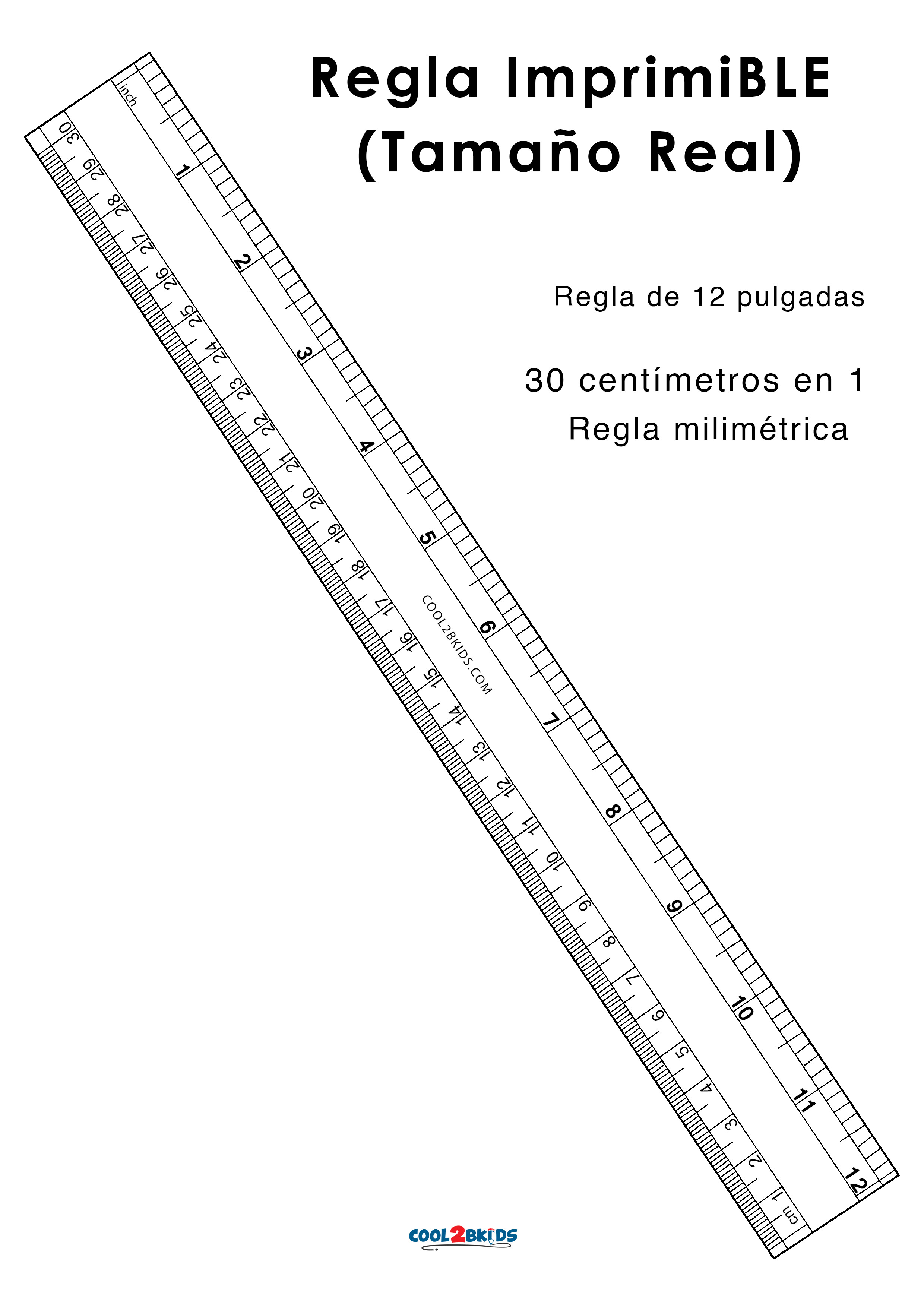 Regla Para Imprimir De 12 Pulgadas Cool2bKids