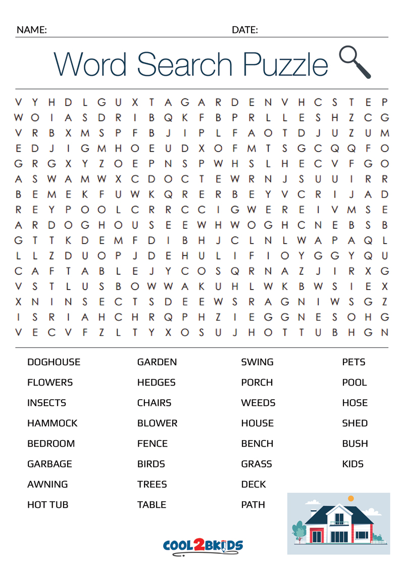 Large Printable Word Searches