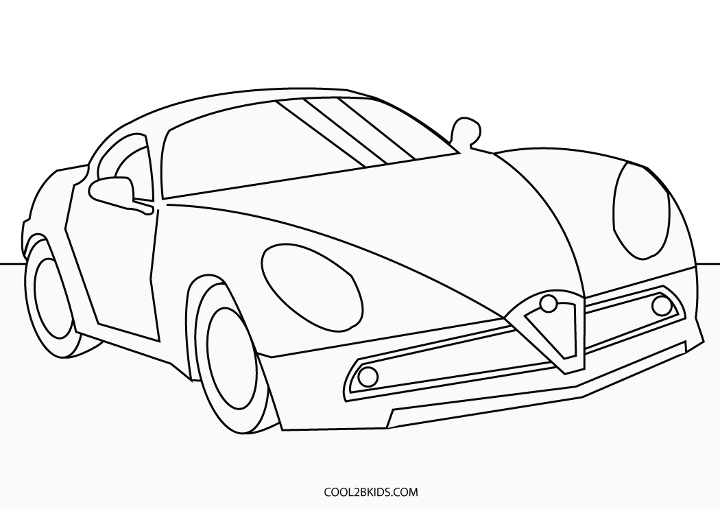 Free Printable Sports Car Coloring Pages For Kids