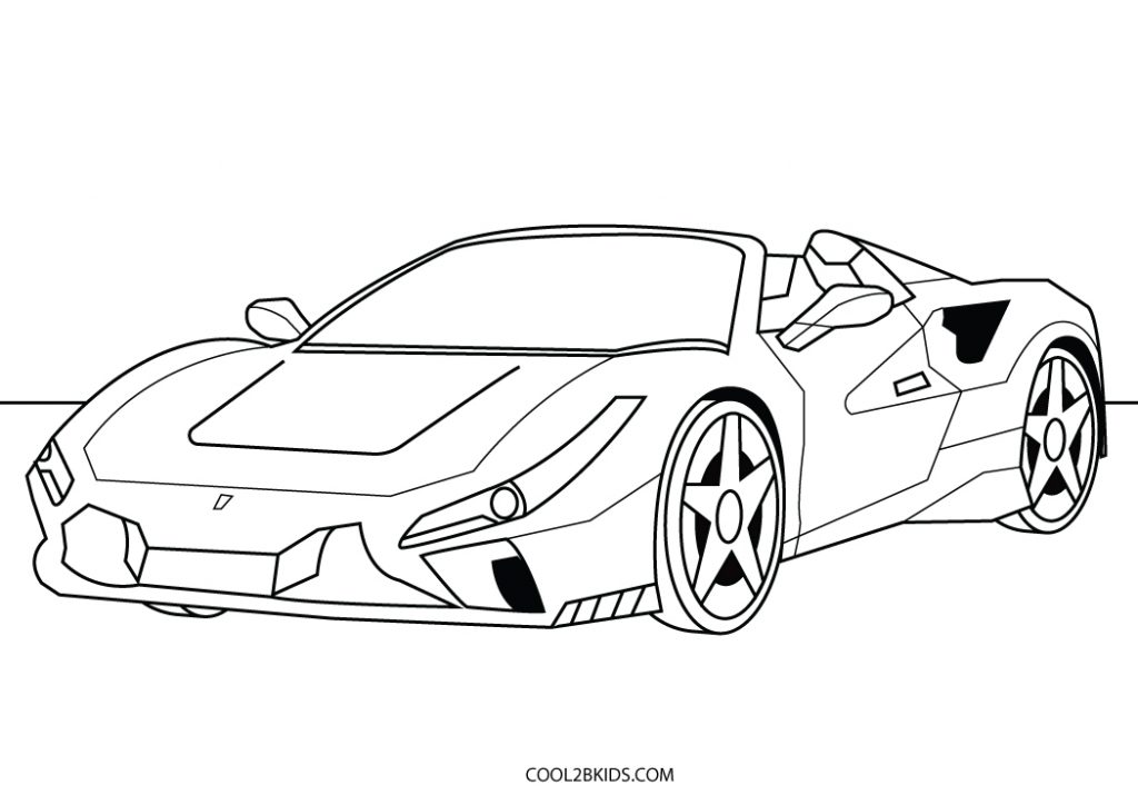 Free Printable Sports Car Coloring Pages For Kids
