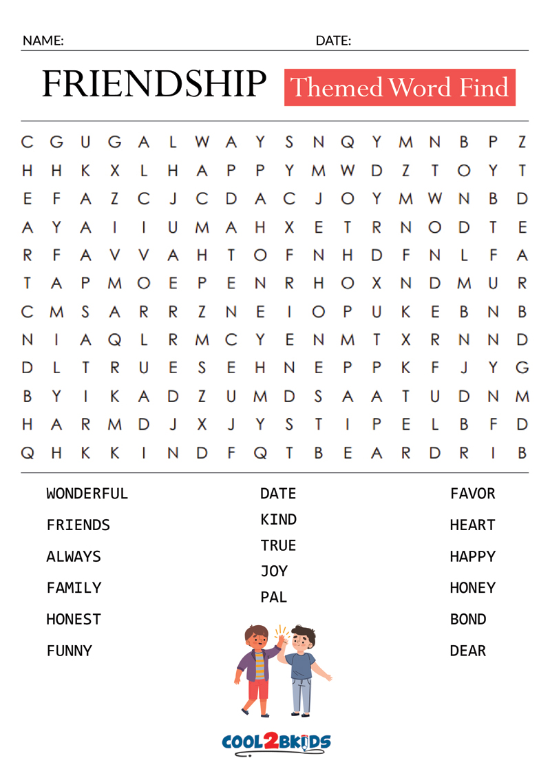 Printable Easy Word Search - Cool2bKids