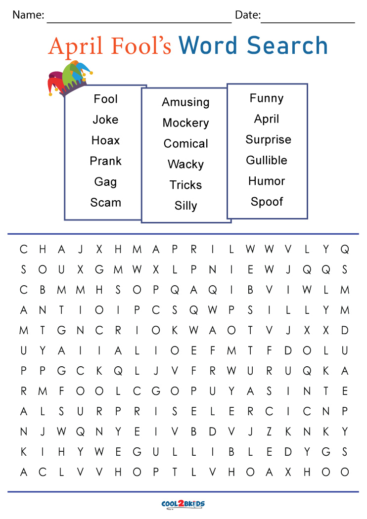 April Fools Word Search Printable Word Search Printab Vrogue co