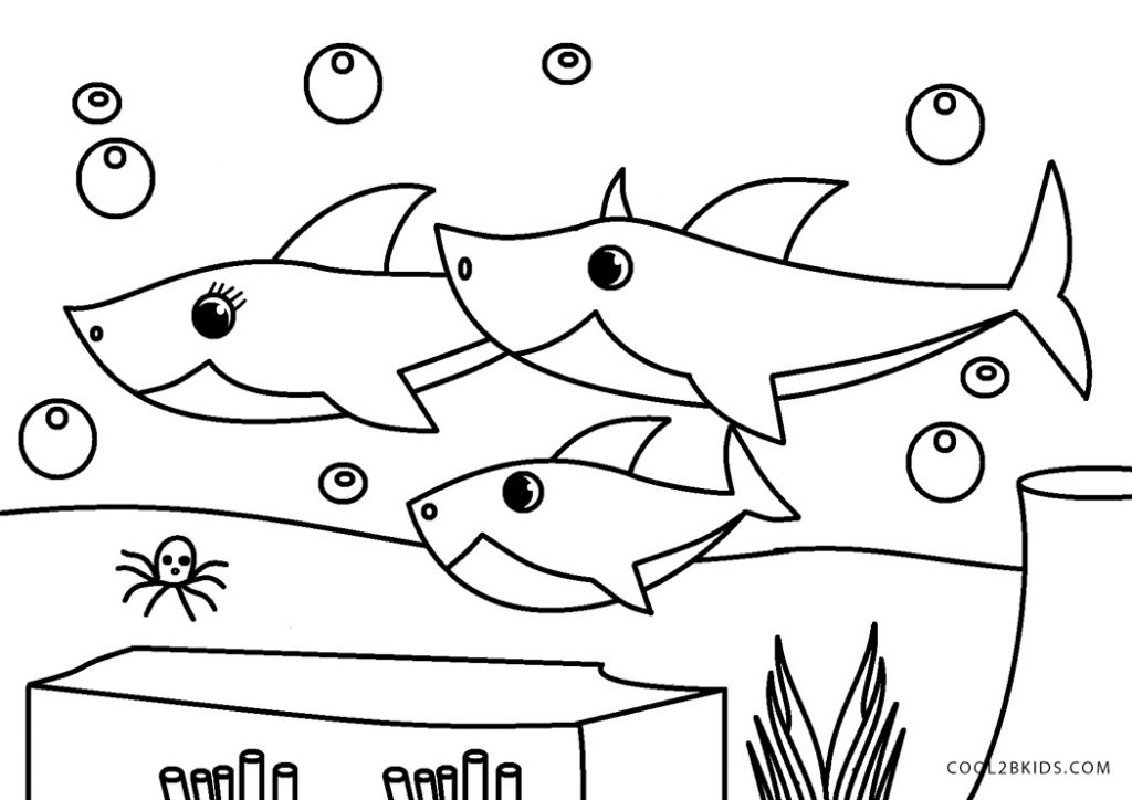 Coloriages  Baby Shark  Coloriages Gratuits à Imprimer