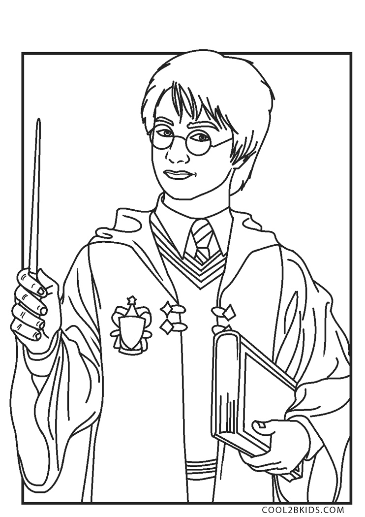 Coloriage harry potter et sa cape en Ligne Gratuit à imprimer