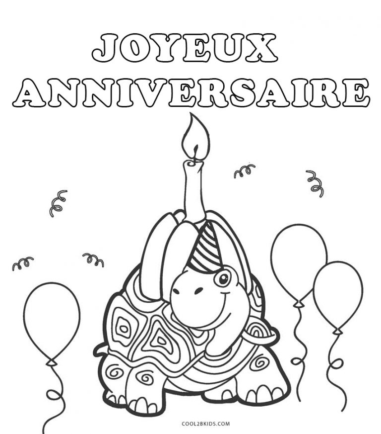 Coloriages  Joyeux Anniversaire  Coloriages Gratuits à Imprimer