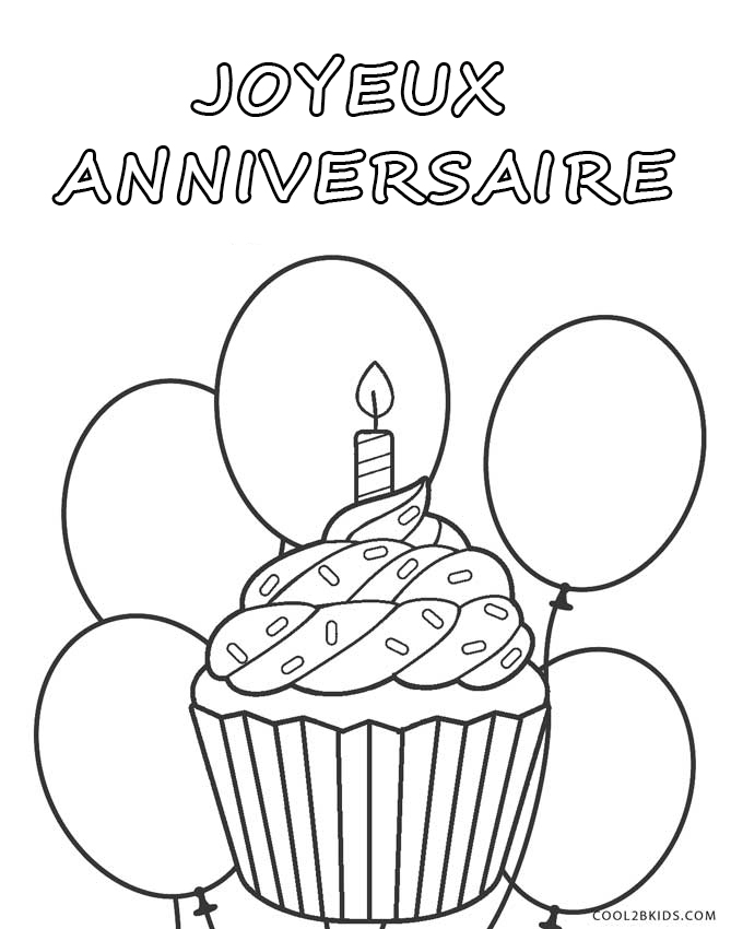 Coloriages Joyeux Anniversaire Coloriages Gratuits A Imprimer