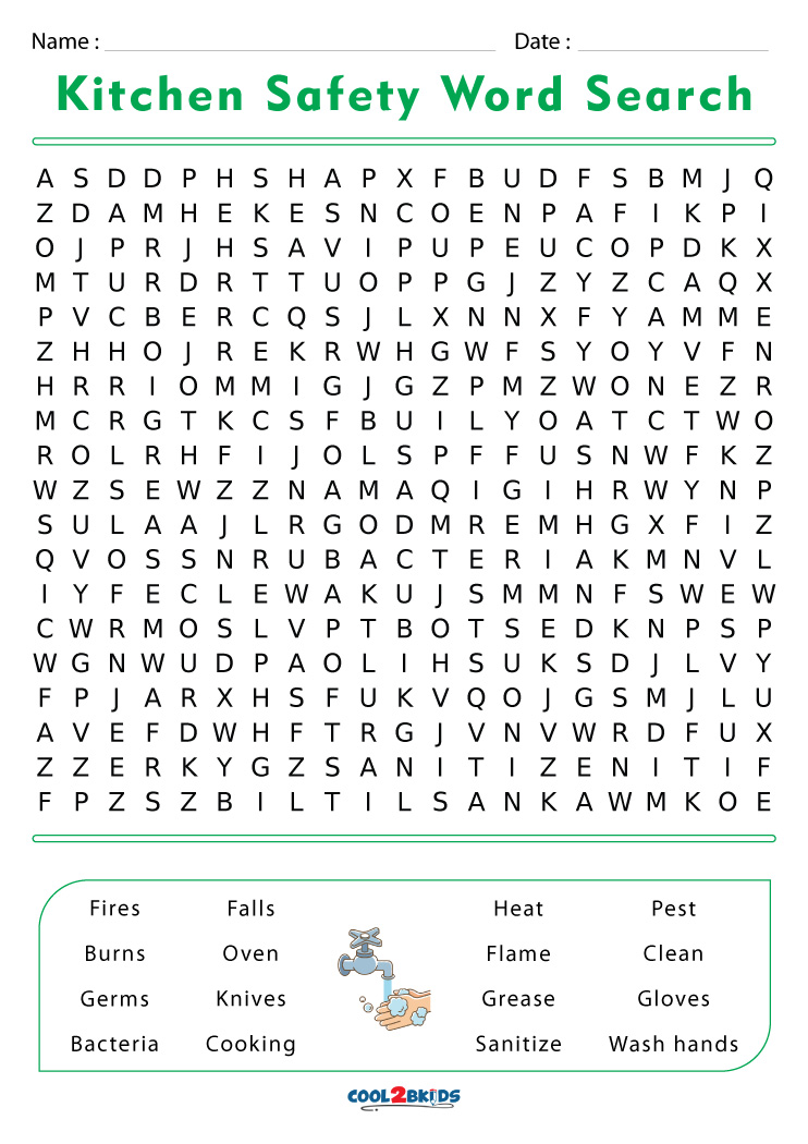 Printable Safety Word Search Cool2bKids