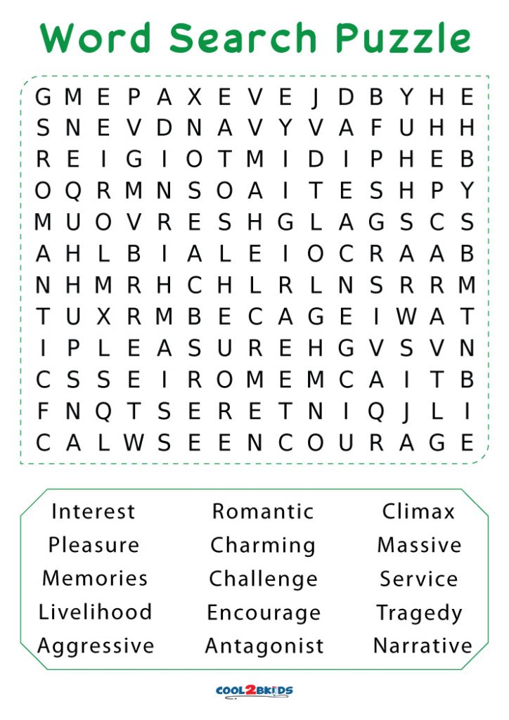 Printable Word Searches For Seniors Cool2bKids