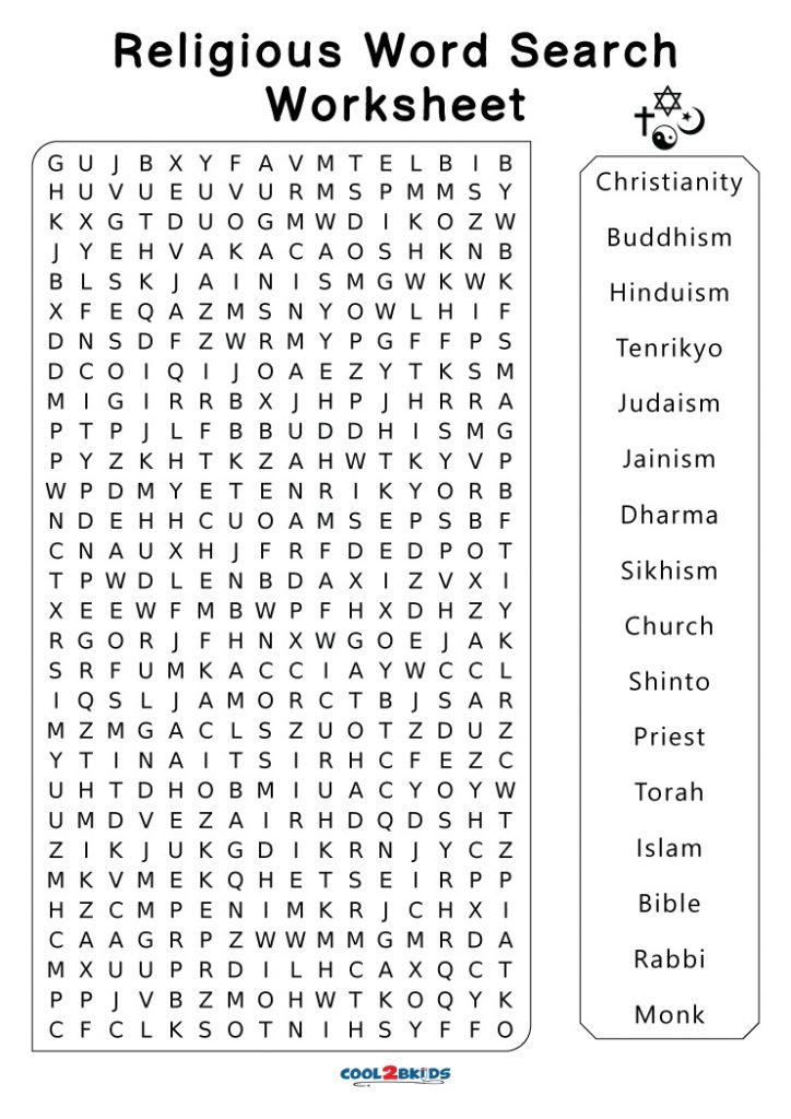 Printable Religious Word Search - Cool2bKids