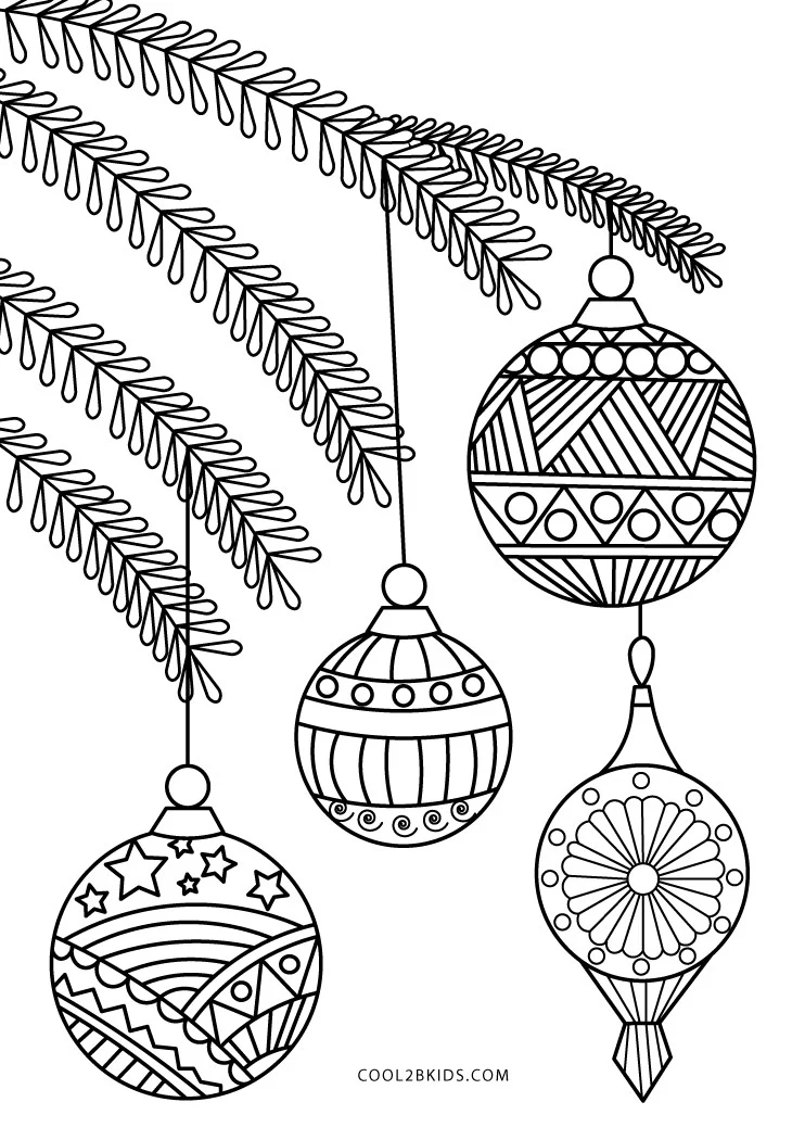 colouring pictures of christmas decorations - Clip Art Library