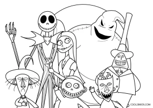Free Printable Nightmare Before Christmas Coloring Pages - Best Coloring  Pages For Kids